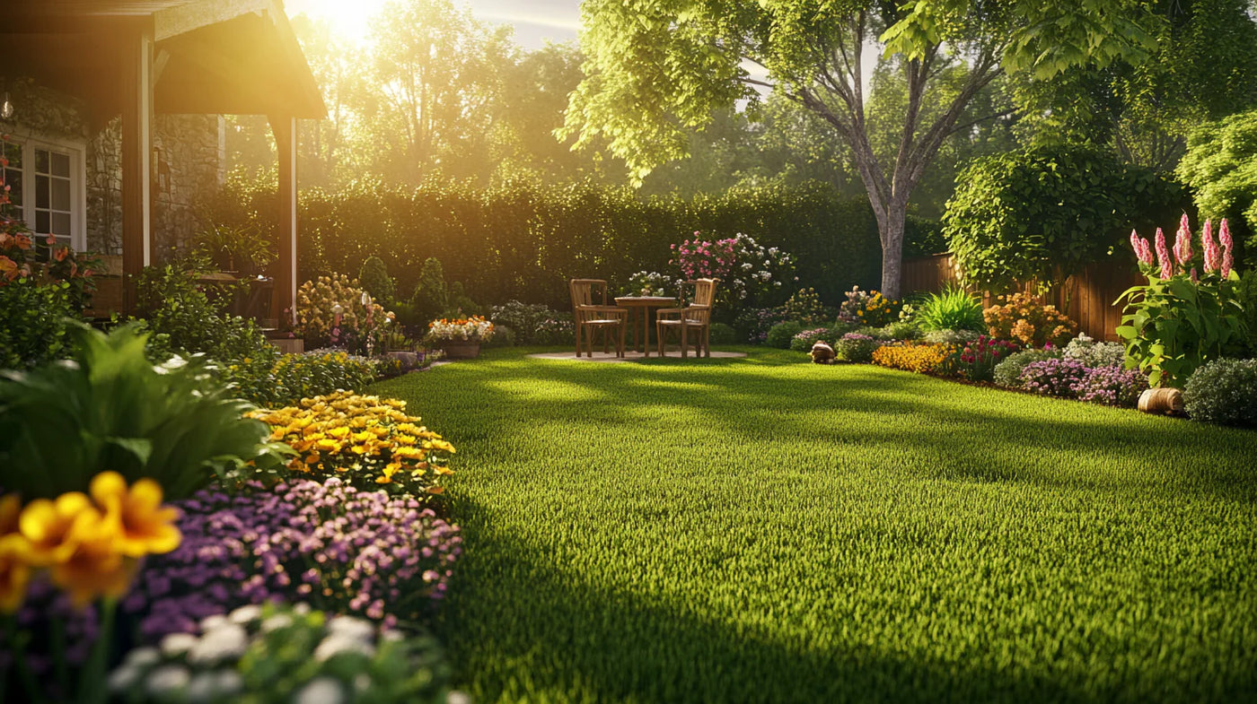 Healthy Lawn and Garden Setting