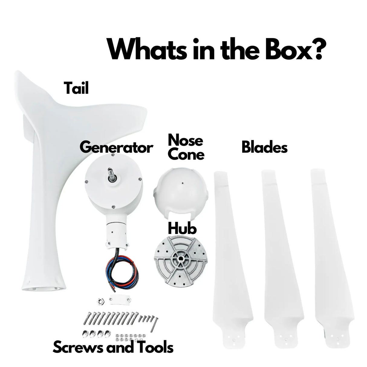 Automaxx Windmühle 1500W Windturbinen-Generator-Kit