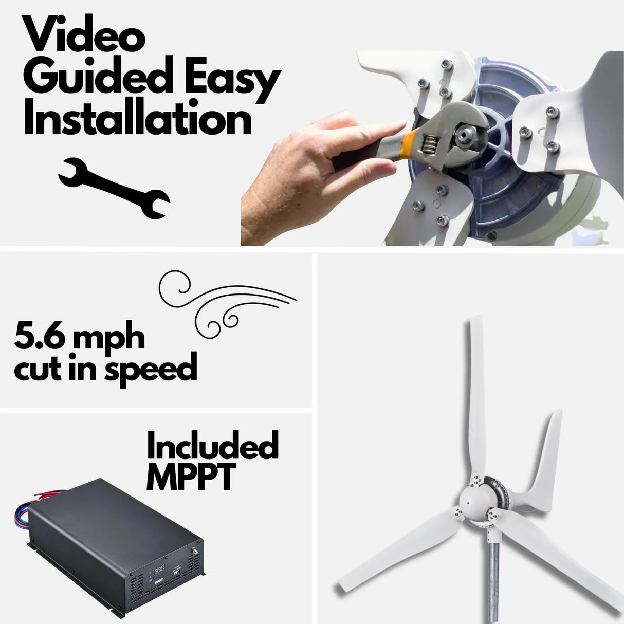 Automaxx Windmill 1500W Wind Turbine Generator Kit