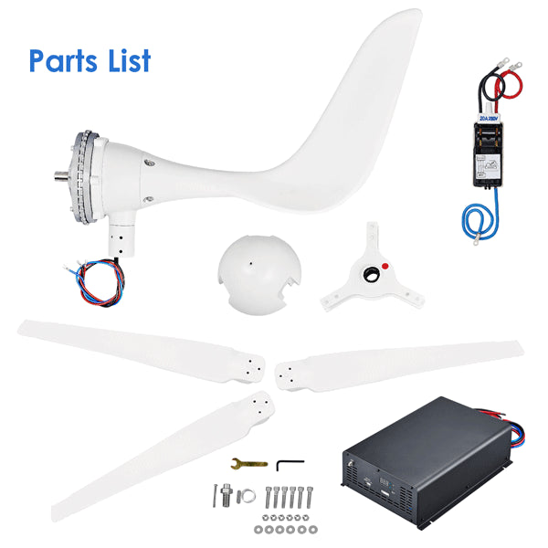 Automaxx Windmill 1500W Wind Turbine Generator Kit Bundle Set