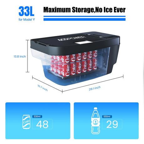 ACOPOWER TesFridge Portable Freezer——Specially Designed for Tesla Model Y