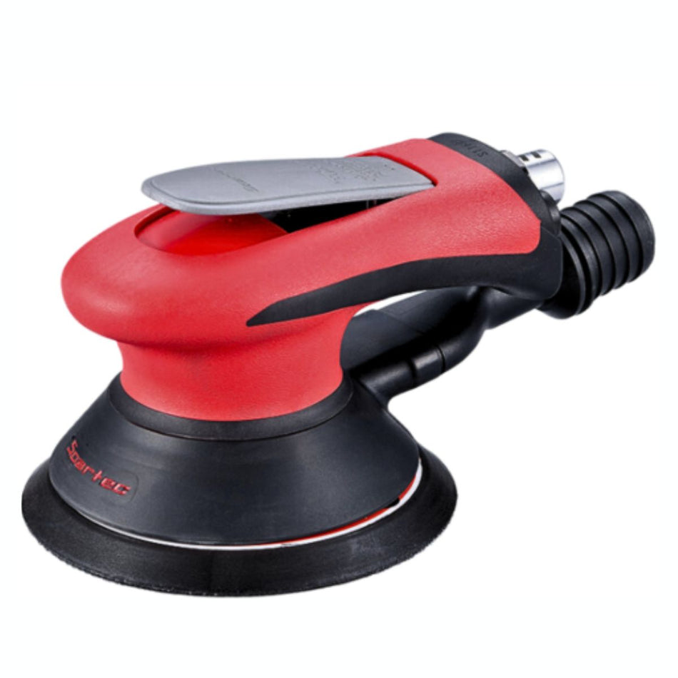 Soartec 5in. Air Random Orb. Palm Sander Central Vacuum PU, Max. Speed 12000 OPM, Pad Diameter 5 in, Air Inlet Size 1/4 in, Model# WS-120C-5H