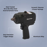 Soartec 1/2in. Air Impact Wrench 960ft.-lb, Drive Size 1/2 in, Max. RPM 7500 Model# WS-208