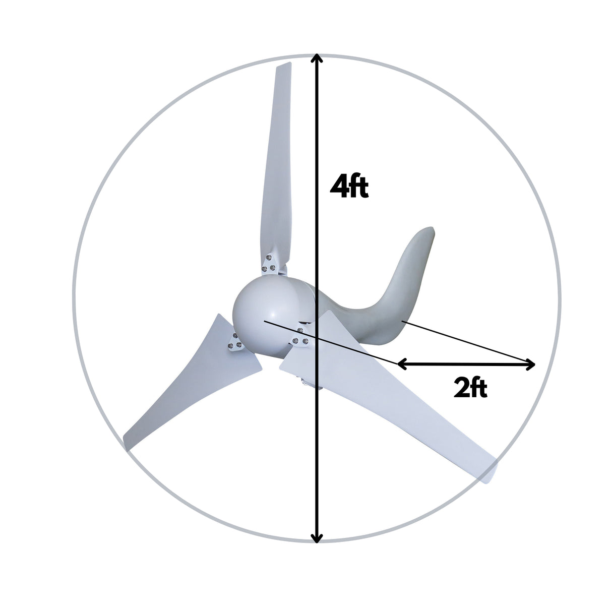 Automaxx Moinho de Vento 400W Kit de Gerador de Turbina Eólica para Casa e Terreno