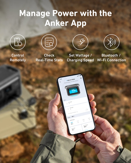 Anker SOLIX C800X Portable Power Station, 1200W (Peak 1600W) Solar Generator, Full Charge in 58 Min, 768Wh LiFePO4 Battery for Outdoor Camping, RVs, Road Trip, and Power Outages (Optional Solar Panel)