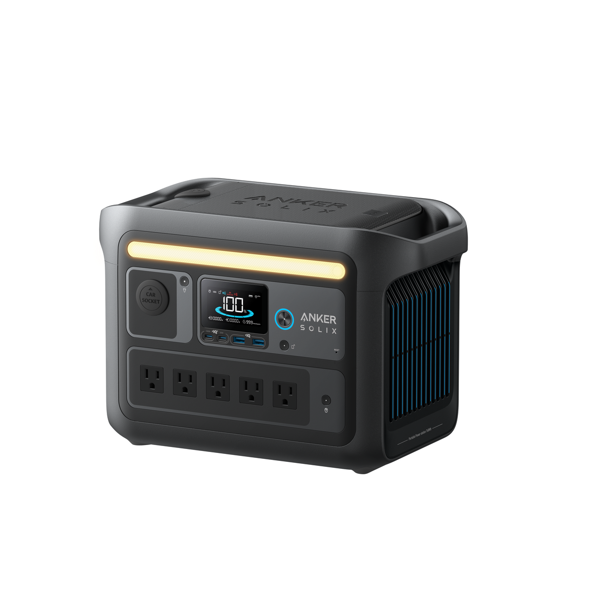 Anker SOLIX C800X Portable Power Station, 1200W (Peak 1600W) Solar Generator, Full Charge in 58 Min, 768Wh LiFePO4 Battery for Outdoor Camping, RVs, Road Trip, and Power Outages (Optional Solar Panel)