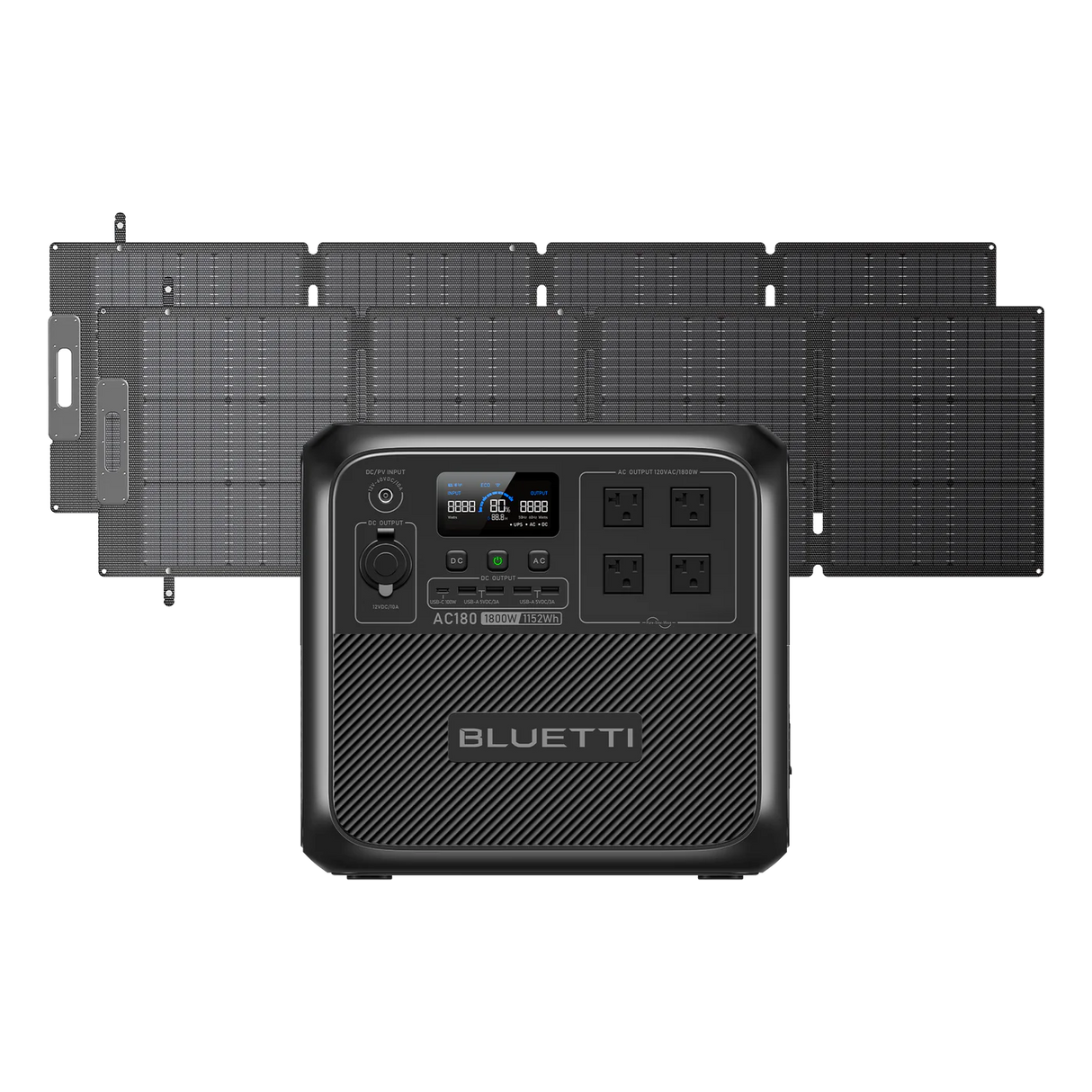 BLUETTI AC180 Solar Portable Power Station | 1,800W 1,152Wh