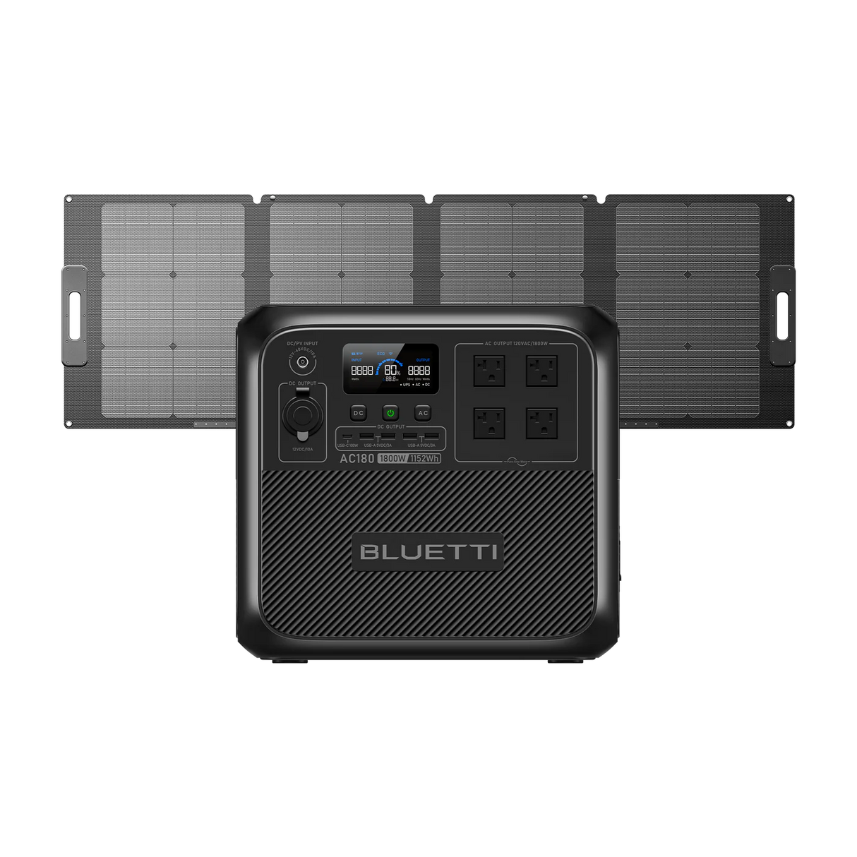 BLUETTI AC180 Solar Portable Power Station | 1,800W 1,152Wh