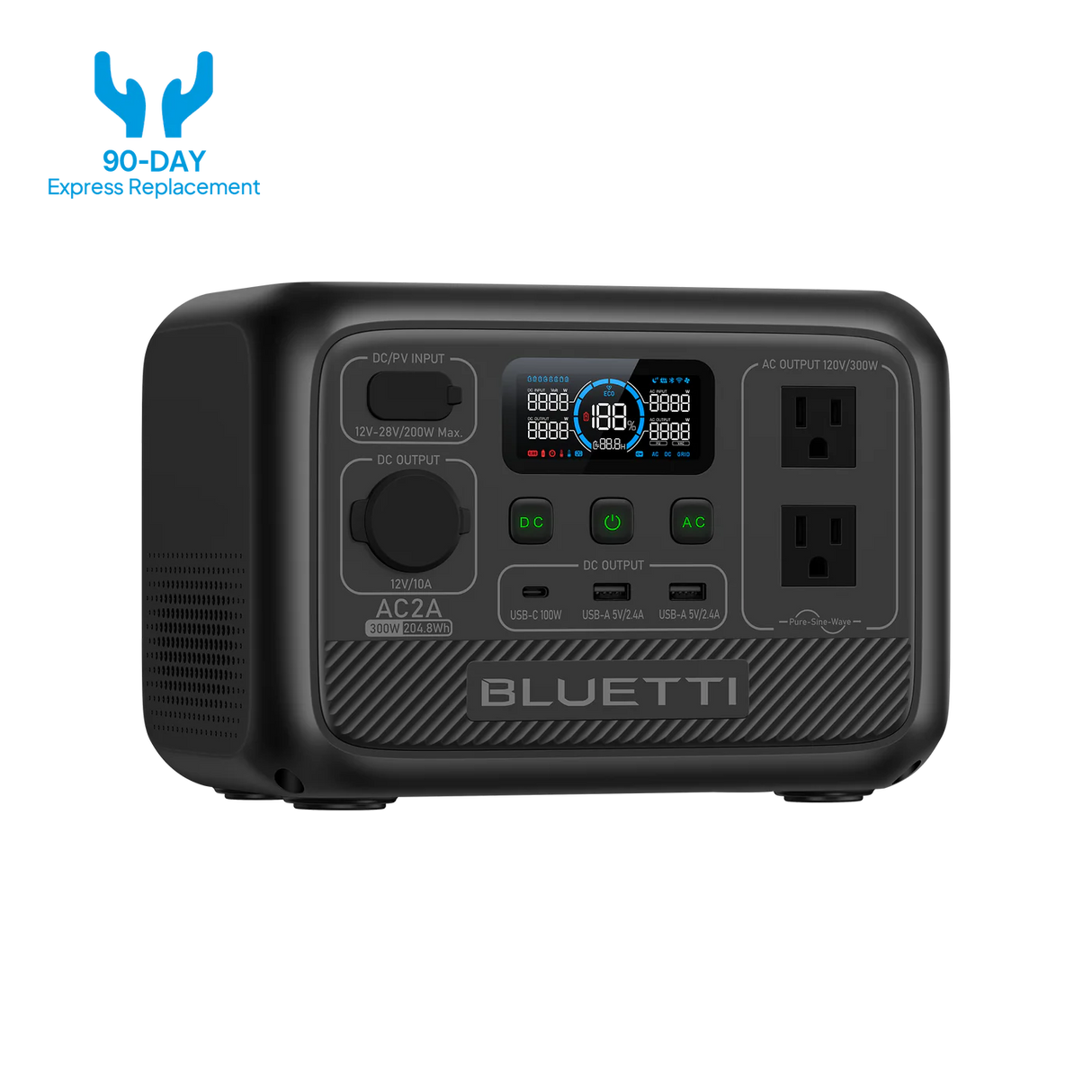 BLUETTI AC2A Portable Power Station | 300W 204Wh