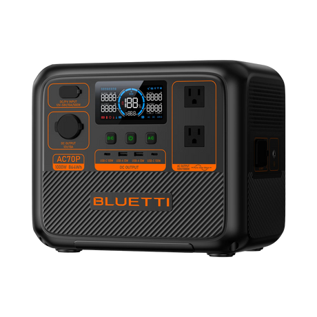 BLUETTI AC70P Tragbare Powerstation | 1000W 864Wh