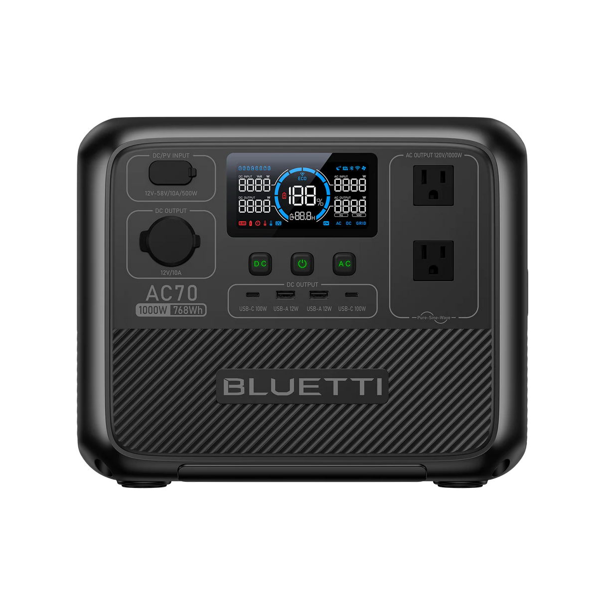 BLUETTI AC70 Portable Power Station | 1000W 768Wh