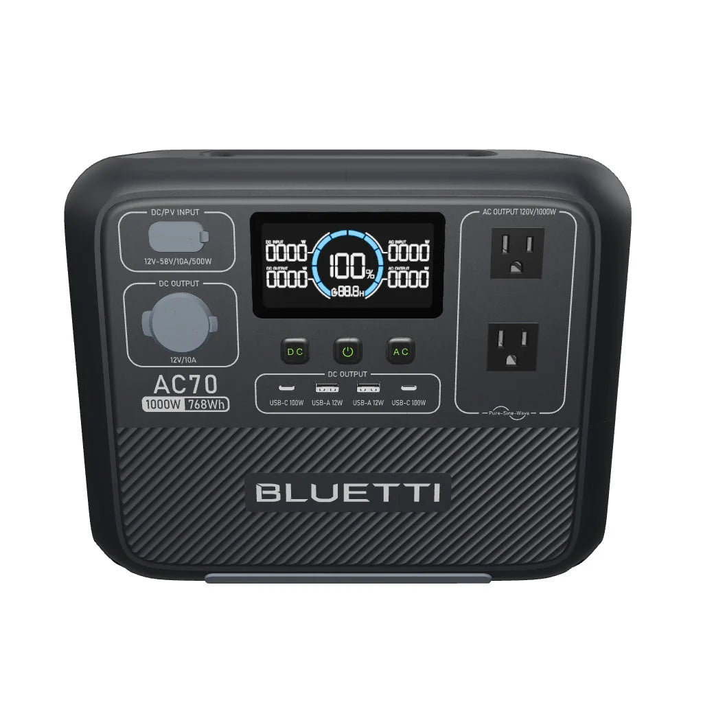 BLUETTI AC70 Portable Power Station | 1000W 768Wh