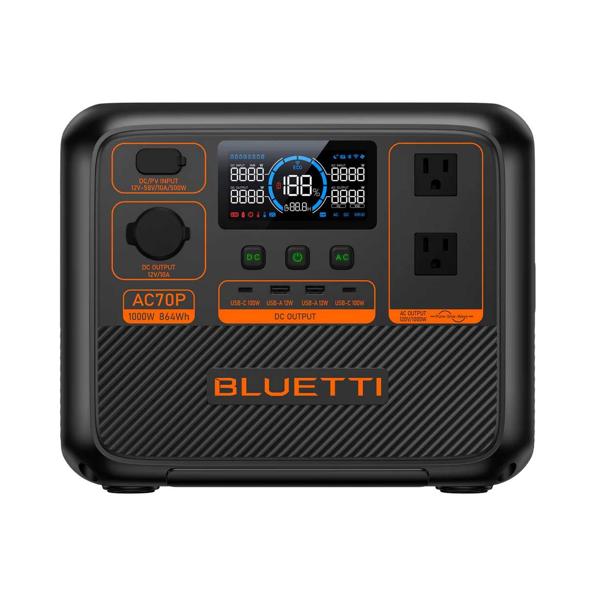 BLUETTI AC70 Portable Power Station | 1000W 768Wh