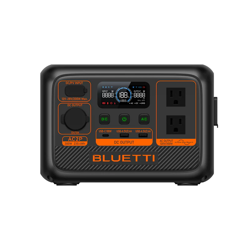 BLUETTI AC2P Tragbare Powerstation | 300W 230,4Wh