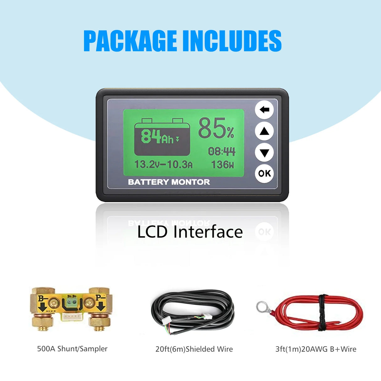 ACOPOWER 500 Amps Battery Monitor