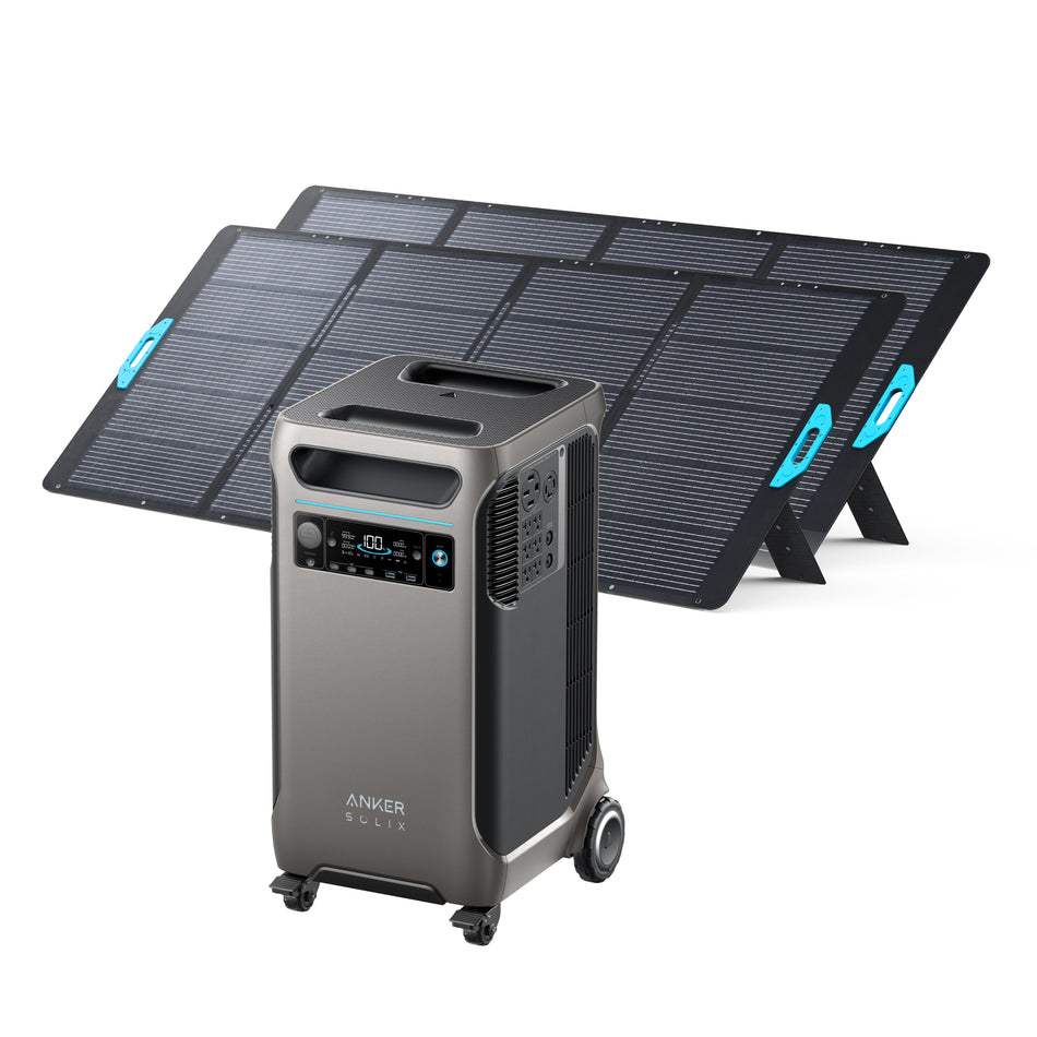 Anker SOLIX F3800 Portable Power Station+ 2x400W Solar Panels Bundle Set