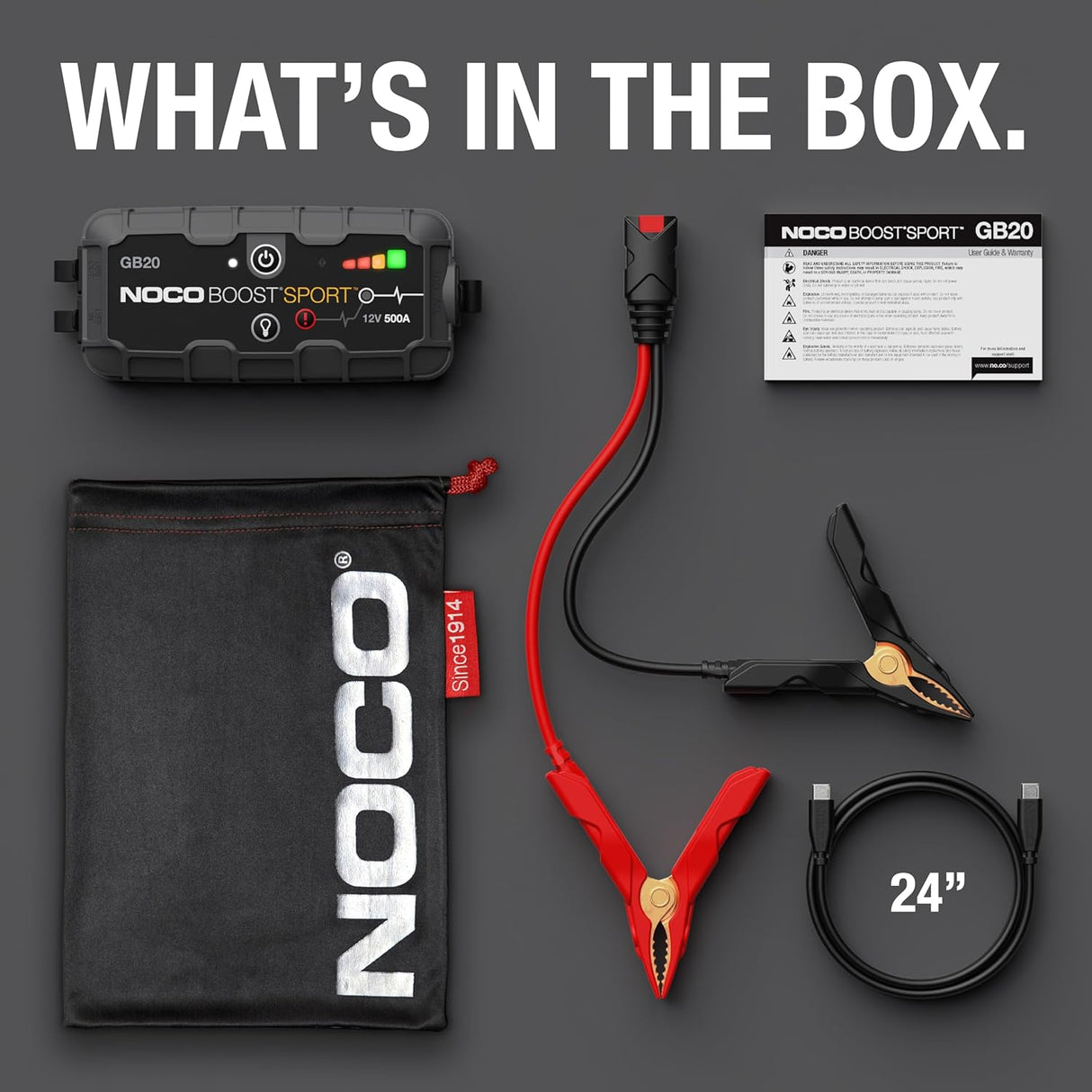 NOCO GB20 500A UltraSafe Car Battery Jump Starter