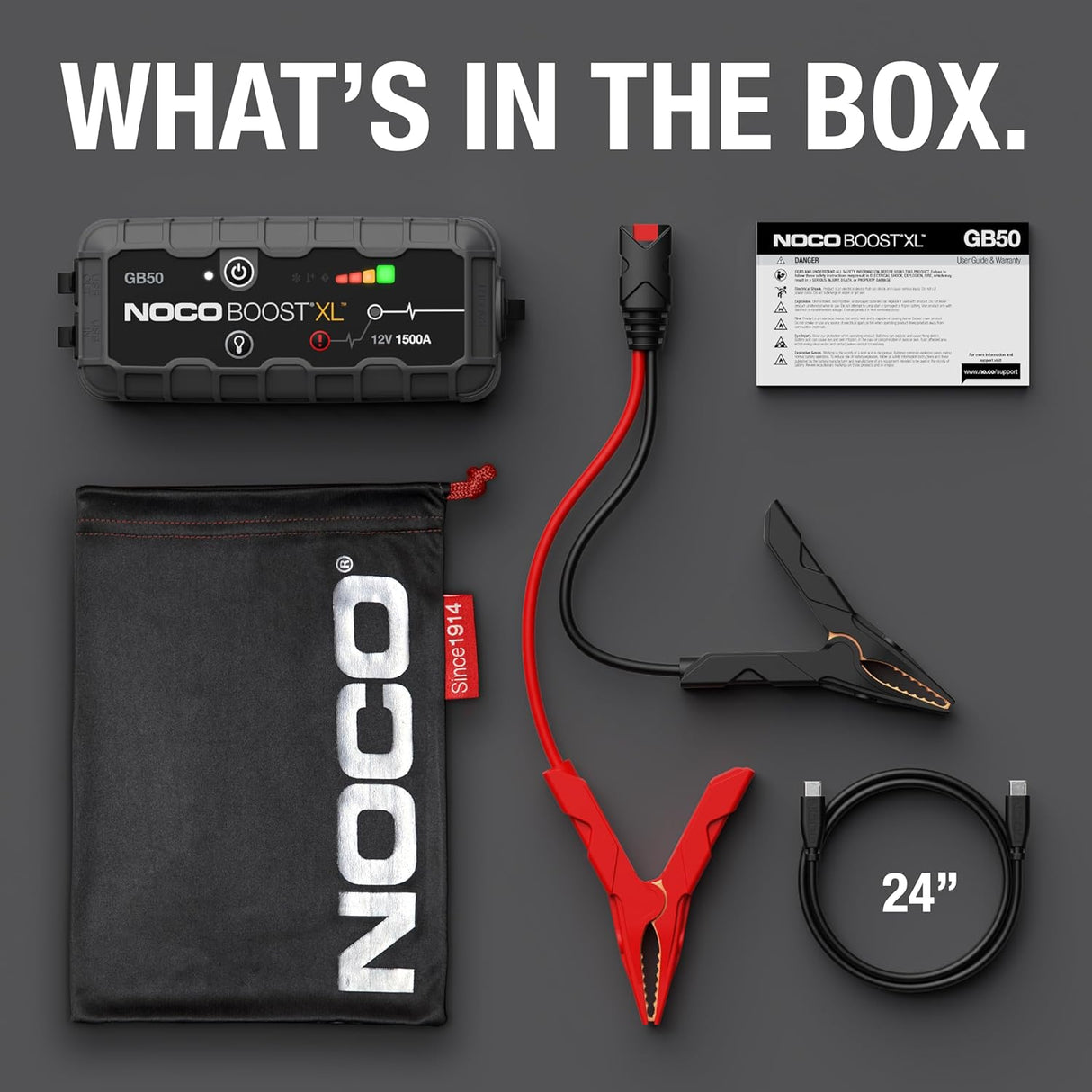 NOCO GB50 12V 1500A UltraSafe Car Lithium Jump Starter