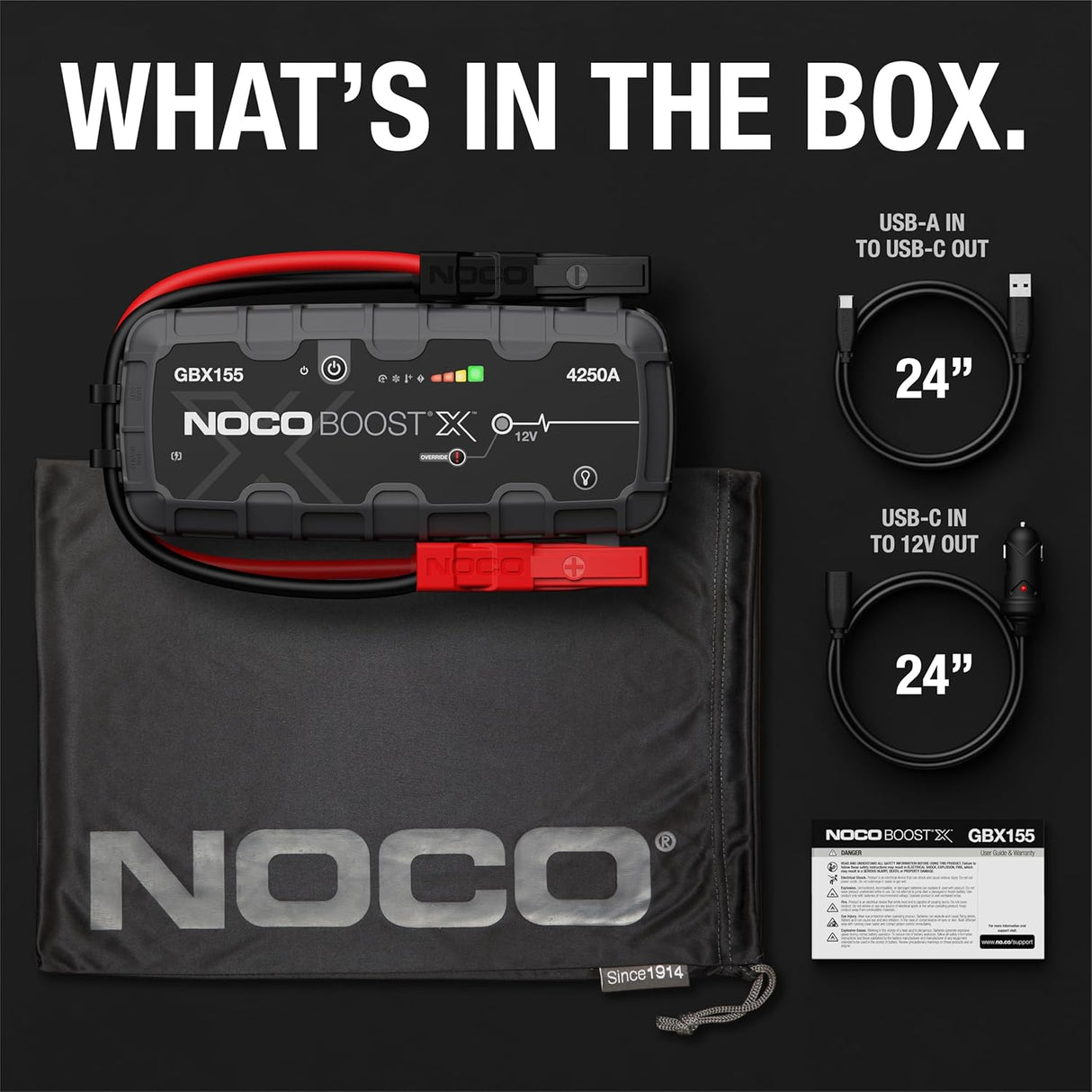 NOCO GBX155 4250A 12V UltraSafe Car Lithium Jump Starter