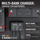 NOCO GEN5X2 2-Bank 10A Onboard Marine Battery Charger