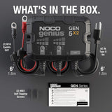 NOCO GEN5X2 2-Bank 10A Onboard Marine Battery Charger