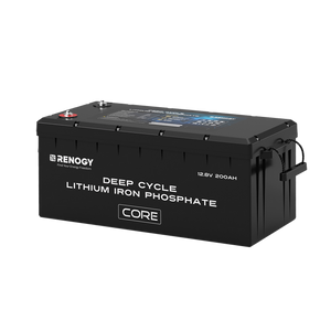 Renogy 12V 200Ah Core Series Deep Cycle Lithium Iron Phosphate Battery - Supports Series Connection for 24V/48V Systems