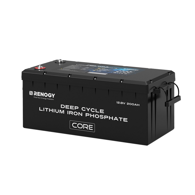 Renogy 12V 200Ah Core Series Deep Cycle Lithium Iron Phosphate Battery - Supports Series Connection for 24V/48V Systems