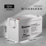 Renogy Deep Cycle AGM Battery 12 Volt 100Ah