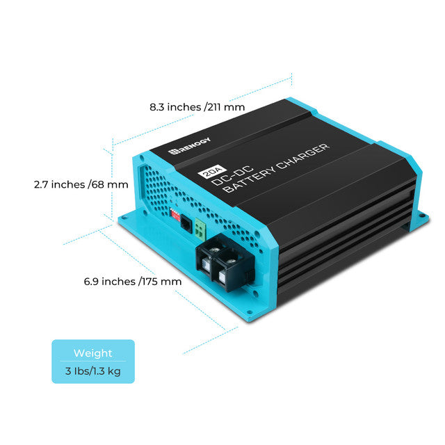 Renogy 12V 20A DC to DC On-Board Battery Charger